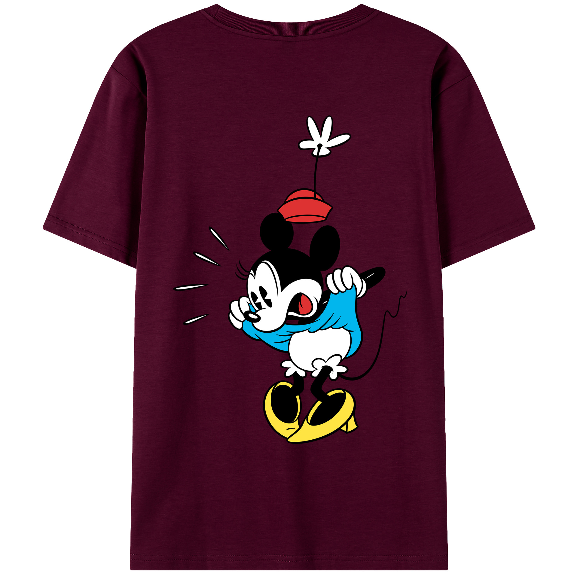 （画像用） ミッキーマウス Mickey Mouse レディース半袖Tシャツ(バックプリント)